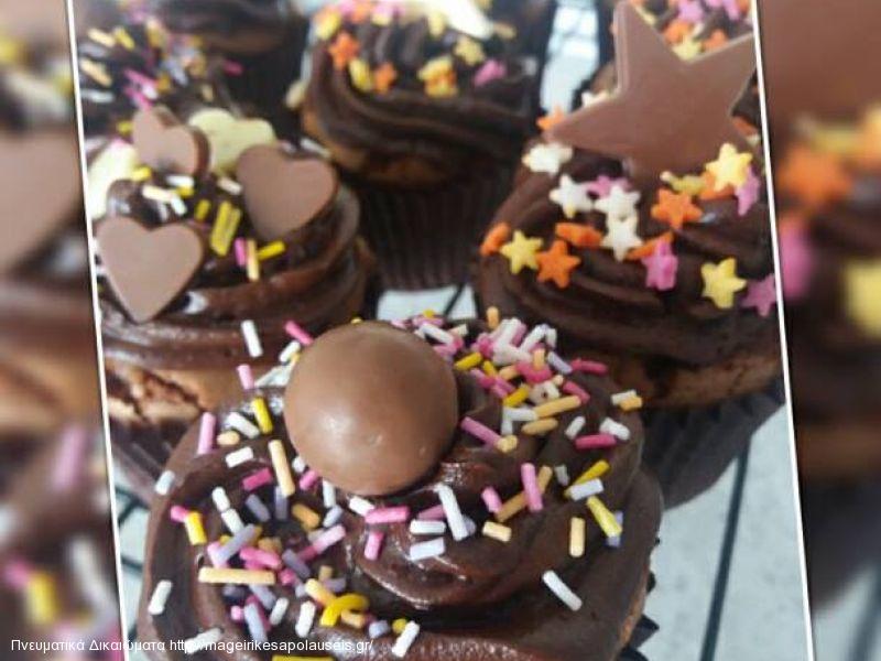 Σοκολατένια cupcakes μπραουνις
