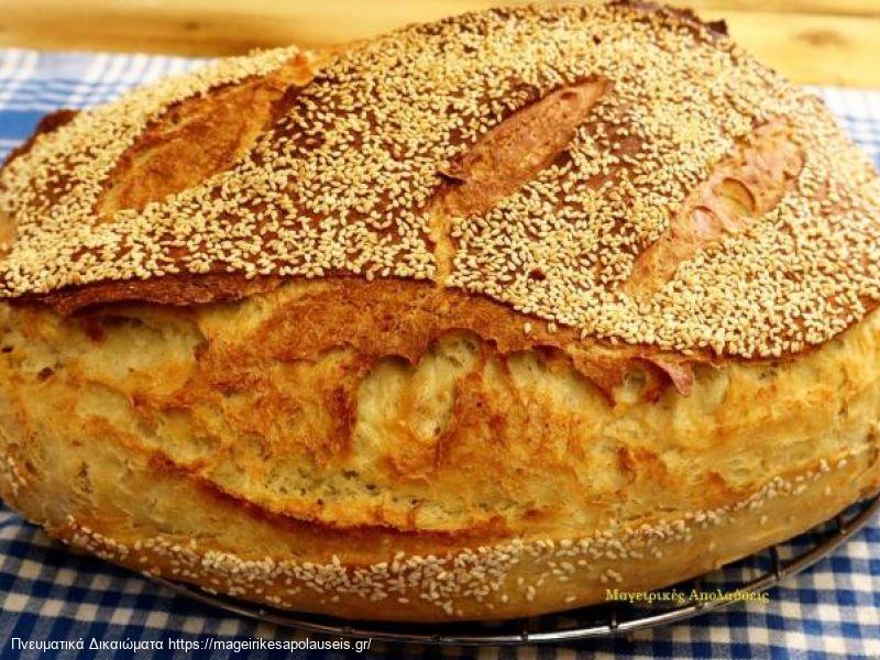 Ψωμί γάστρας χωρίς αναμονές χωρίς ζύμωμα. 