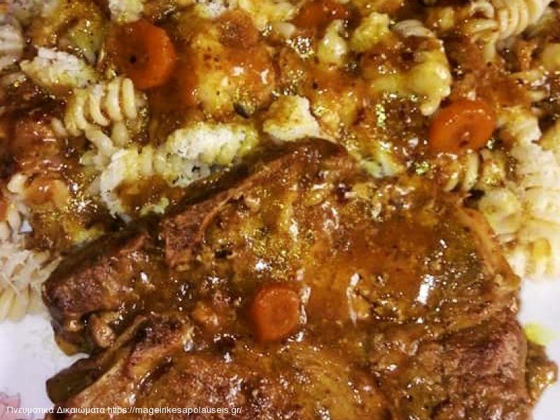 Μπριζόλες χοιρινες λαιμού κρασατες 