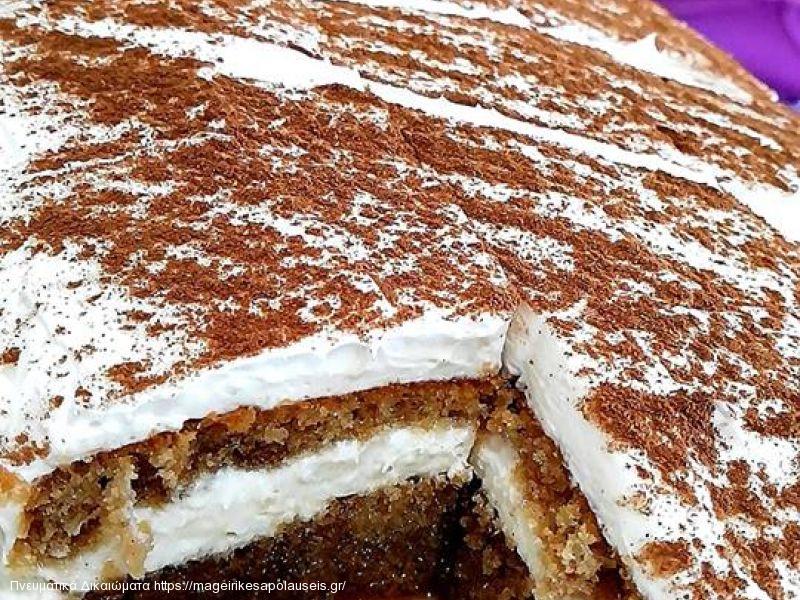 Τιραμισού με παντεσπάνι