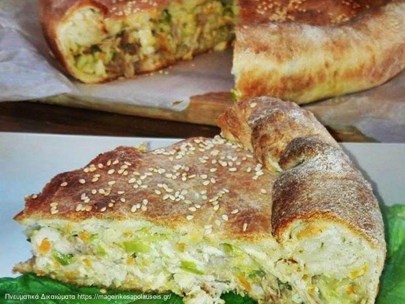 Κοτόπιτα με σπιτικό φύλλο γιαουρτιού