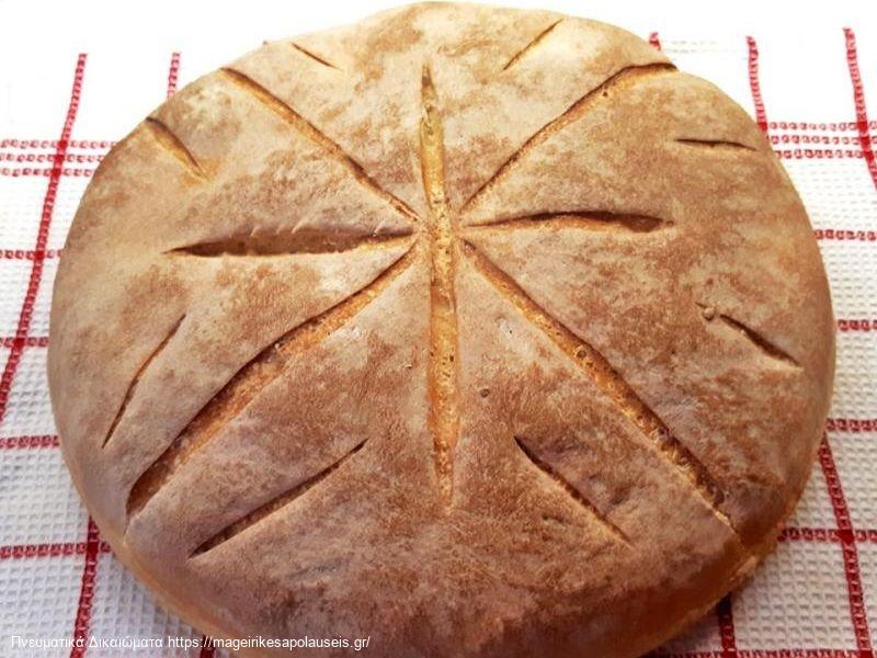 Ψωμι με δυο ζυμαρια αργου φουσκωματος