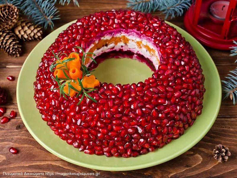 Μους τυριού με ρόδια