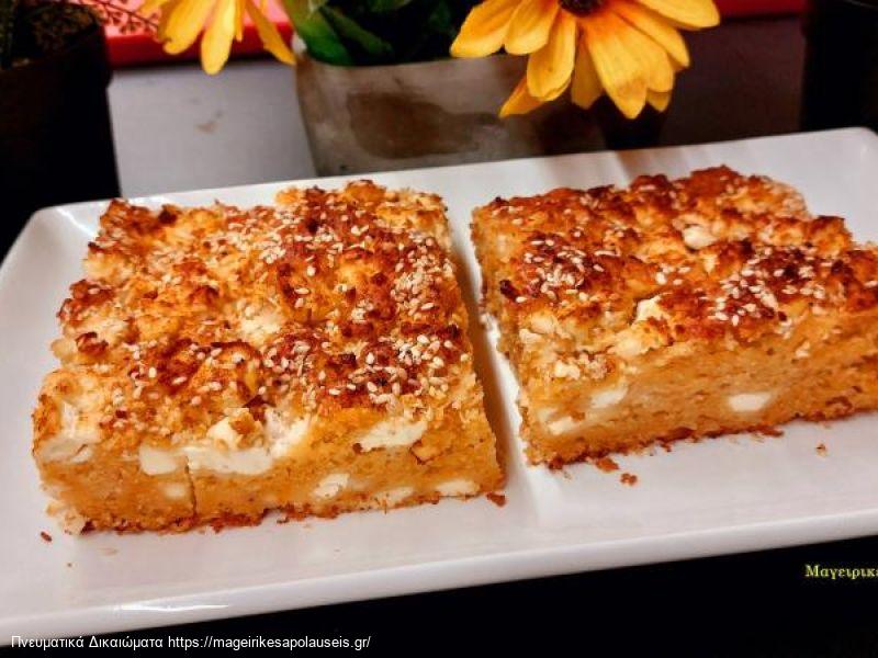 Αφράτη Τυρόπιτα χωρίς φύλλο. Συνταγή που δεν λασπώνει.