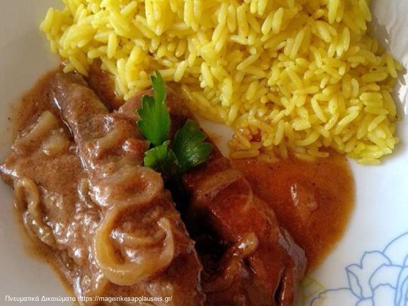 Συκώτι μοσχαρίσιο κρασάτο αλά Λίνα