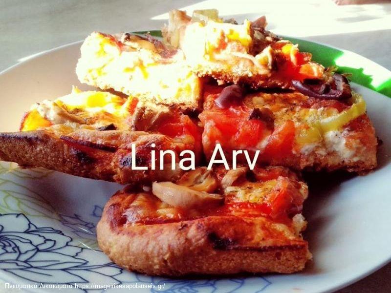 Τραγανή ζύμη για πίτσα της Λίνας