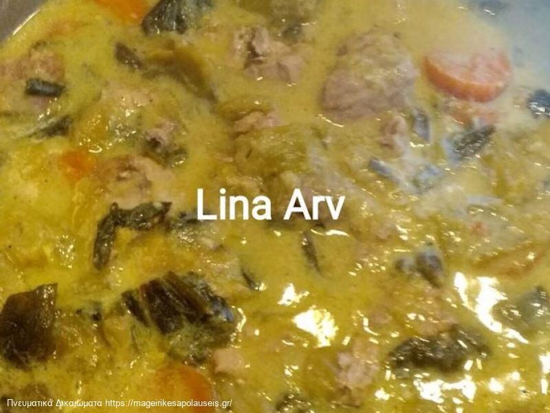 ΧΟΙΡΙΝΟ ΠΡΑΣΟΣΕΛΙΝΟ ΜΕ ΠΛΟΥΣΙΑ ΣΑΛΤΣΑ ΑΥΓΟΛΕΜΟΝΟ της Λίνας