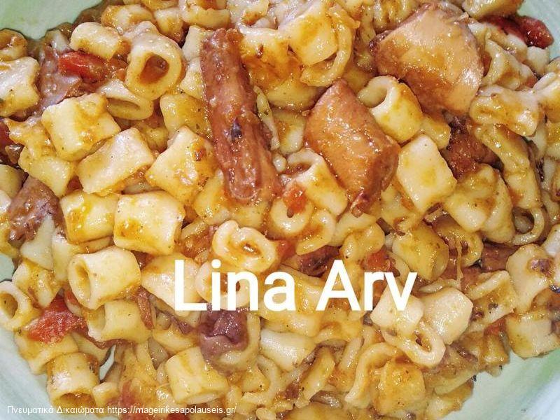 Χταποδάκι με μακαρονάκι της Λίνας